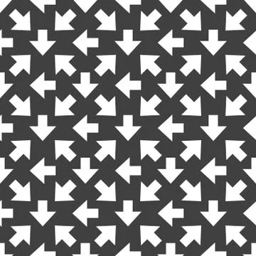 Down Arrow web icon. flat design. Seamless gray pattern. 스톡 일러스트