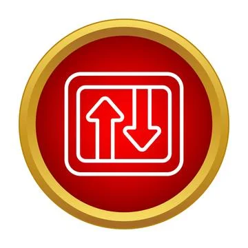 Up down arrows directing data movement button Stockillustratie