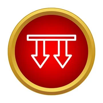 Down arrows indicating download, decrease, or selection icon Stock Illustration