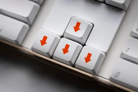 Down arrows Stock Photos