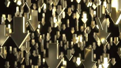 Down arrows symbols loopable motion background. Decrease or shrink concepts 動画素材 88505759