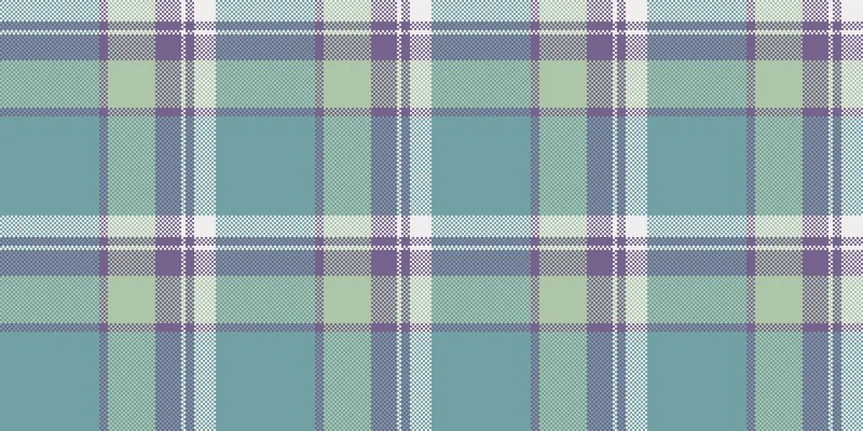 Down background plaid textile, rustic seamless check texture. Custom tartan.. Stock Illustration