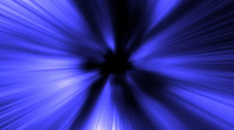 Down the blue tunnel VJ loop 2 Stock Footage 34436665