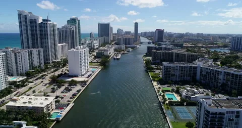 Down the canal in Hallendale Stock Footage 172330330