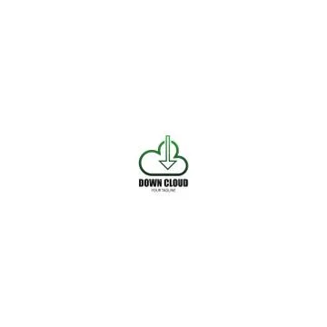 Down cloud icon logo design concept イラスト素材