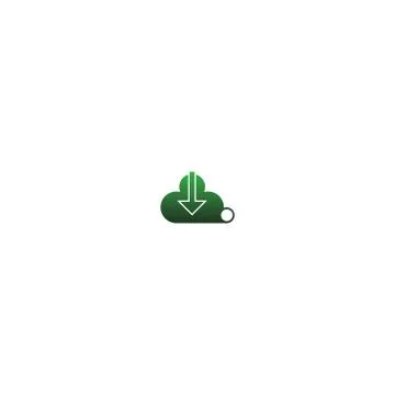 Down cloud icon logo design concept vector イラスト素材