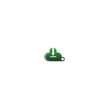 Down cloud icon logo design concept vector 스톡 일러스트