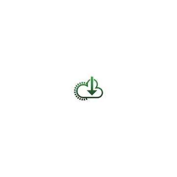 Down cloud icon logo design concept vector 스톡 일러스트