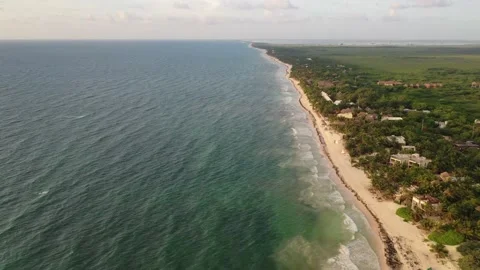 Down Coast from Tulum to Boca de paila 3 스톡 동영상 137428472