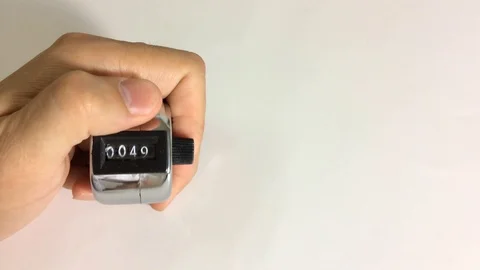 Down counting clicker machine 50 to 0 Stock Footage 125727166