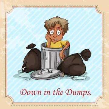 Down in the dumps Stock Illustration