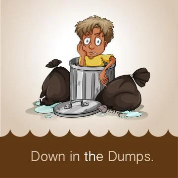 Down in the dumps Stock Illustration
