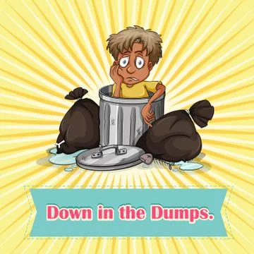 Down in the dumps Stock Illustration
