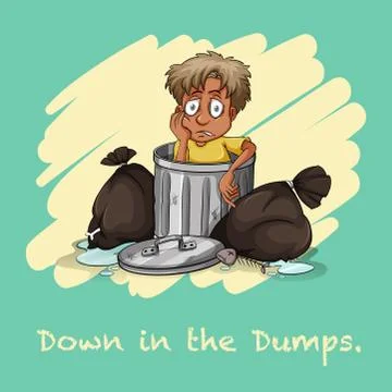 Down in the dumps Stock Illustration