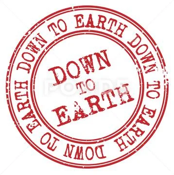 Down To Earth isolated on white sign, badge, stamp: Graphic #156859341