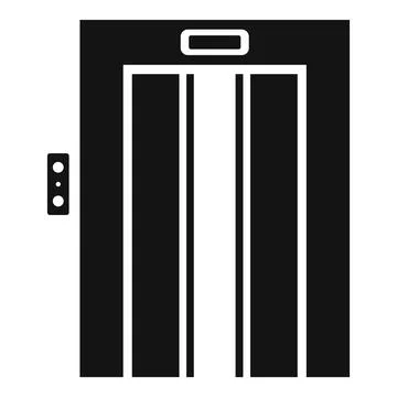 Down elevator icon, simple style Ilustración de archivo