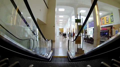 Down Escalator Stock Footage 25455307