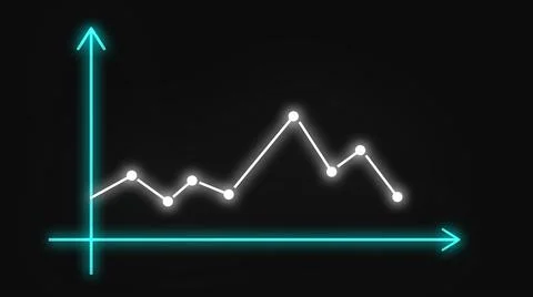 Up-down going trade graph animation in high quality digitally generated anima Stock Illustration