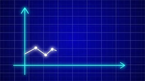 Up-down going trade graph animation in high quality digitally generated anima Stock Illustration