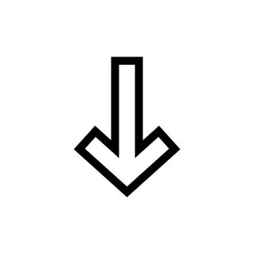Down Icon Stock Illustration