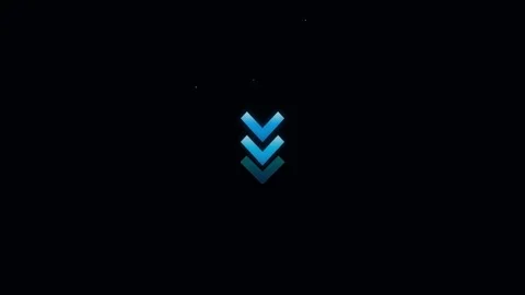 Down indicator arrow on black background Stock Footage 336159643