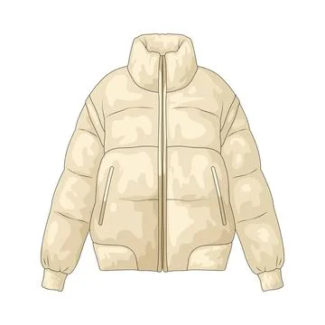 Down jacket illustration Stock Illustration