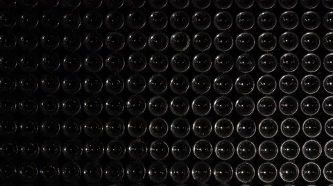 Down light on bottles wall Stock Footage 56249703