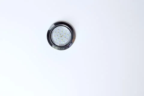 Down-light ceiling silver color led . Stock Photos