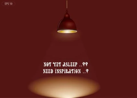 Down light of inspiration illustration Stock Illustration