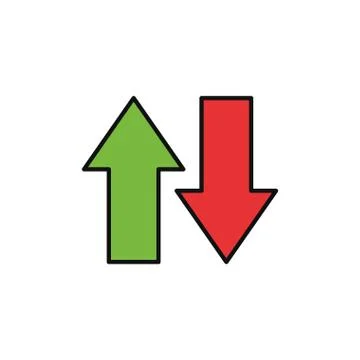 Down up load data internet flat line style イラスト素材