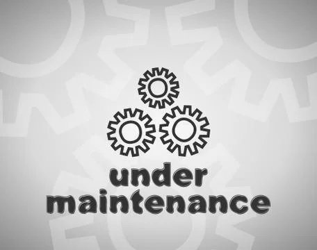 Down for maintenance website page message 库存插图