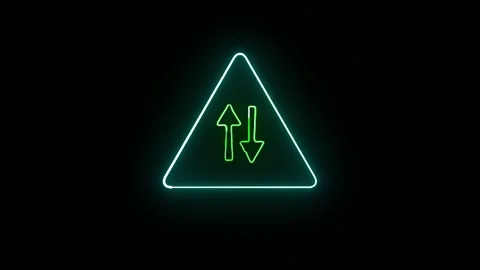Up-Down Movement Arrow icon animation with triangle shape. Stock Footage 286145402