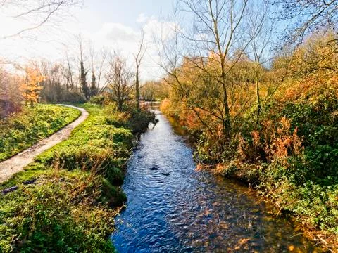 Down by the old mill stream 스톡 사진