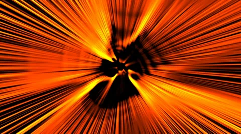 Down the orange tunnel VJ loop 2 Stock Footage 34438698