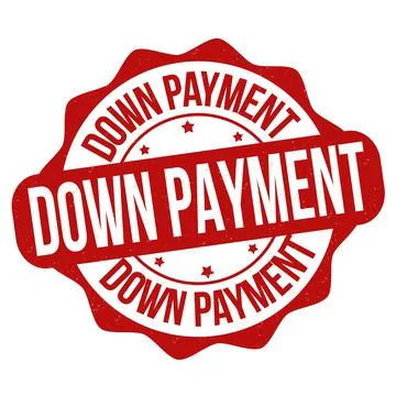 Down payment grunge rubber stamp Stock Illustration