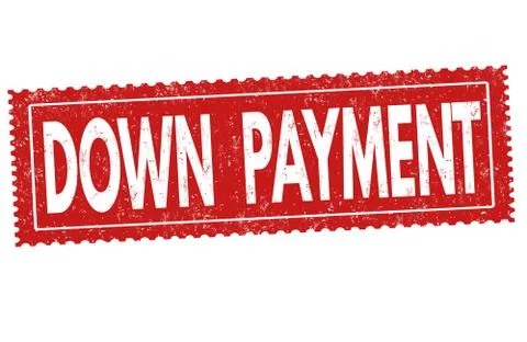 Down payment sign or stamp Stock Illustration