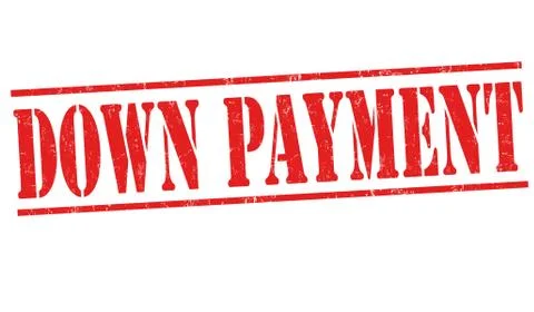 Down payment sign or stamp Stock Illustration