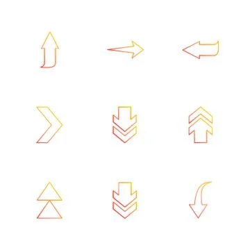 Down , up ,  play , arrows , directions , left , right , pointer ,eps icons s Illustrazione stock