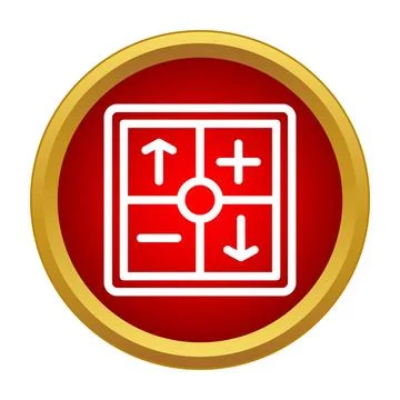Up down plus minus navigation interface button icon Stock Illustration