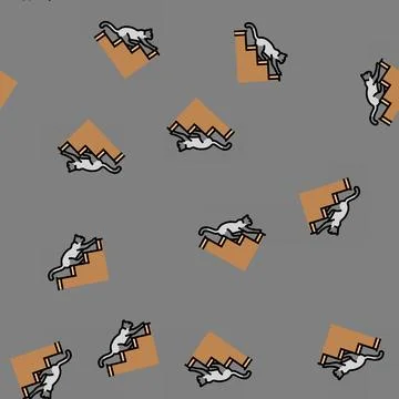 Down preposition english vector seamless pattern 스톡 일러스트