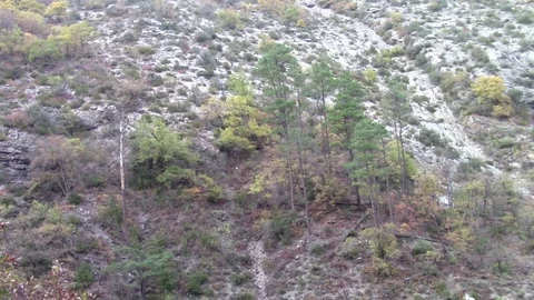 Down to the river - Mountain landscape in autumn Stock Footage 70024302