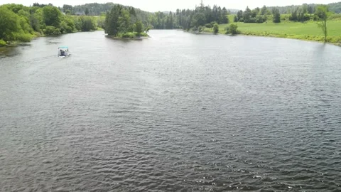 Down the river while passing by a pontoon 動画素材 158755783