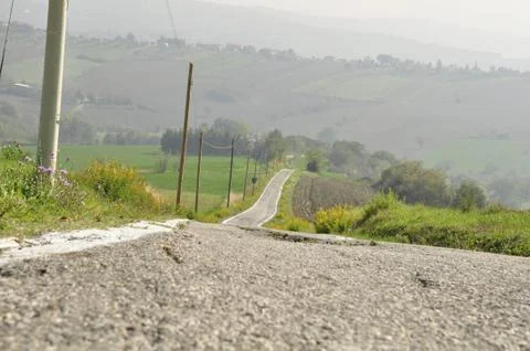 Down the road to town Stock Photos