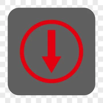 Down Rounded Arrow Interface Toolbar Button Stock Illustration