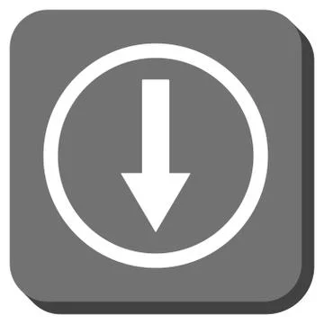 Down Rounded Arrow Rounded Square Vector Icon Stock Illustration