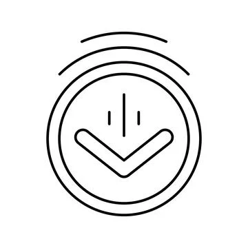 Down scroll line icon vector illustration Stock Illustration