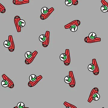 Down sleeping bag duck vector seamless pattern Stock Illustration