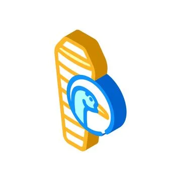 Down sleeping bag goose isometric icon vector illustration イラスト素材