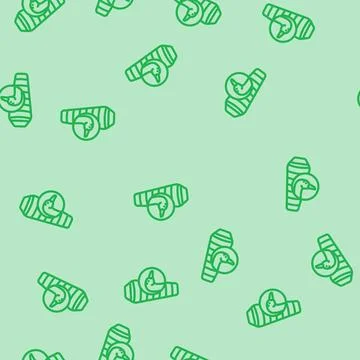Down sleeping bag goose line vector seamless pattern Stock Illustration