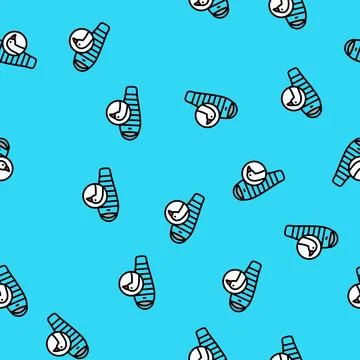 Down sleeping bag goose vector seamless pattern Stock Illustration